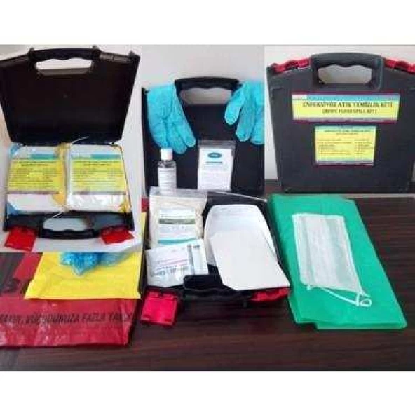 Enfeksiyöz Atık Temizlik Kiti ( 4 kullanım) (Body fluid spill kit