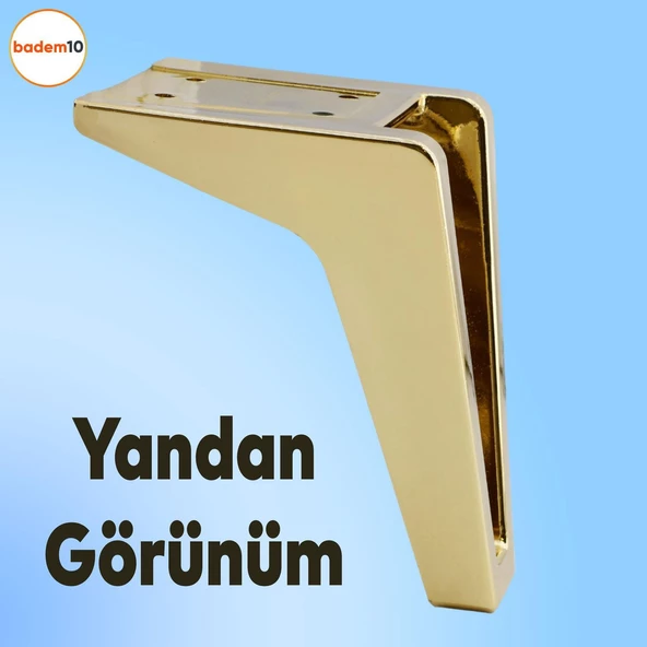 Penta 6'lı Set Mobilya Tv Ünitesi Çekyat Koltuk Kanepe Destek Ayağı 15 Cm Altın Ayakları M8 Civatalı - Resim 4