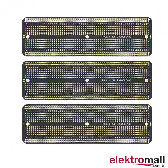 5.2X17.2 CM SİYAH BREADBOARD TİP ÇİFT TARAFLI DELİKLİ PERTİNAKS PLAKET - 1
