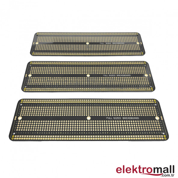 5.2X17.2 CM SİYAH BREADBOARD TİP ÇİFT TARAFLI DELİKLİ PERTİNAKS PLAKET - 2