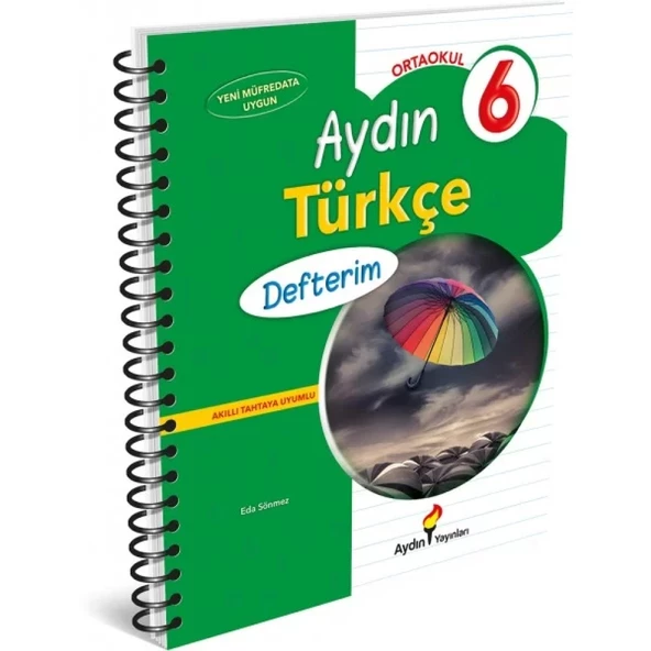 Ortaokul 6 Aydın Türkçe Defterim (Kampanyalı Ürün)