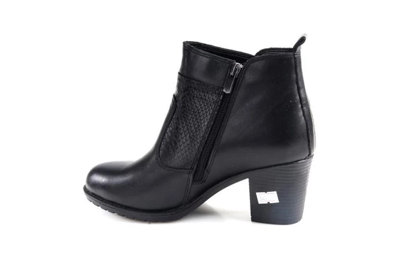 Scavia 02672 6,5 Cm Topuklu Orto Pedik Kadın Deri Bot - Resim 3