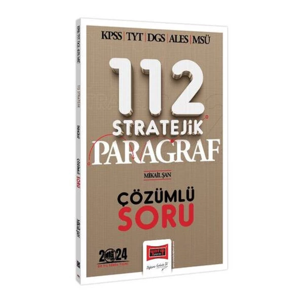 Yargı Yayınları 2024 112 Stratejik Paragraf Soru Bankası (Mikail Şan)