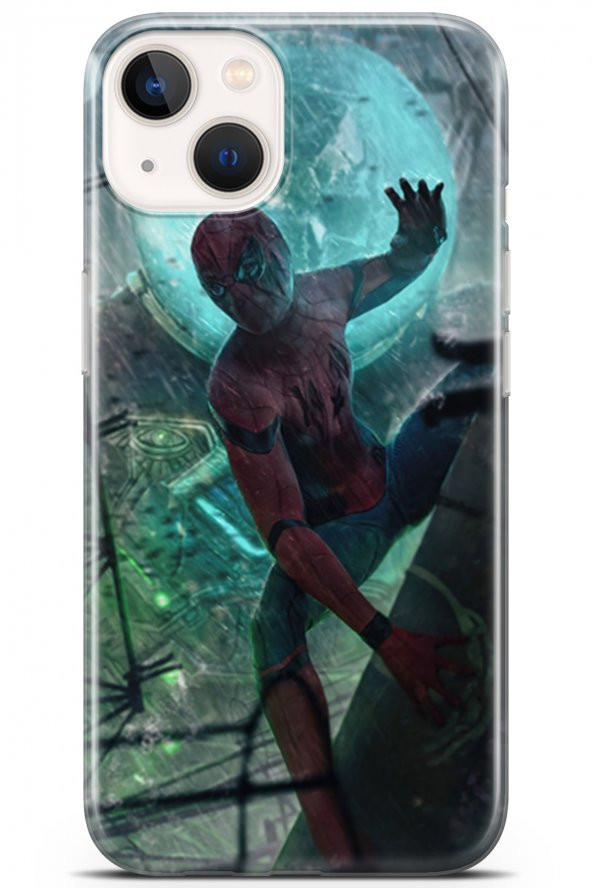 Apple iPhone 13 Mini Uyumlu Kılıf Supers 19 Marvel Movie Tam Koruma Kılıf Yeşil
