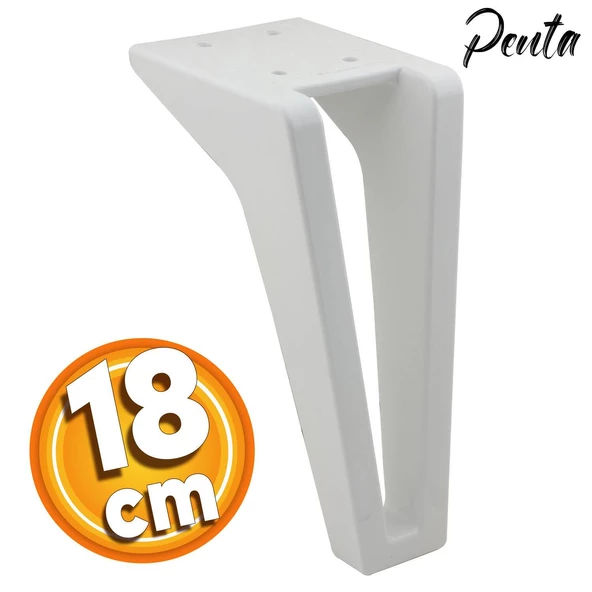 Penta 6'lı Set Mobilya Tv Ünitesi Konsol Koltuk Kanepe Destek Ayağı 18 Cm Beyaz Ayakları M8 Civatalı - Resim 8