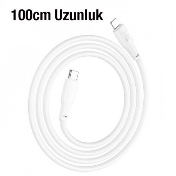 Coofbe Hc Seri 1Mt 20W Type-C to Lightning Şarj Kablosu Veri Kablosu Hızlı Şarj ve Data Kablosu Kopmaz - 3
