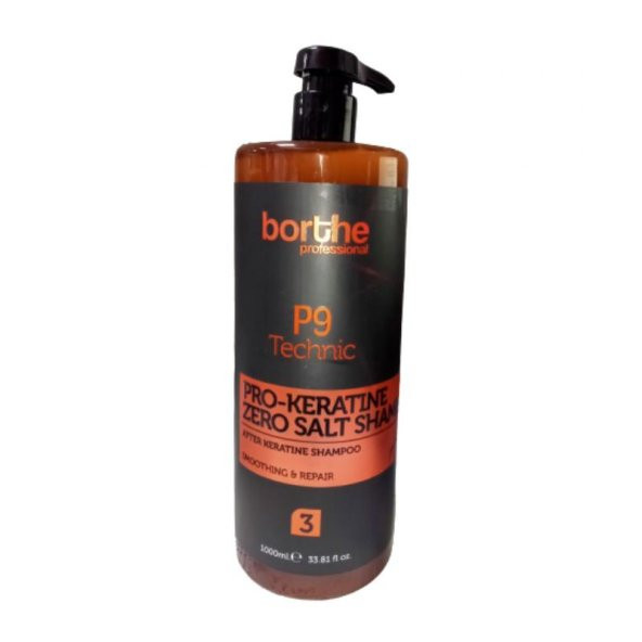 Borthe P9 Technic Pro-Keratine Zero Salt Shampoo No: 1000 Ml