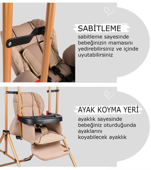 Baby Home 990 Travel Sistem Bebek Arabasi 850 Çocuk Salıncağı Salincak - 11