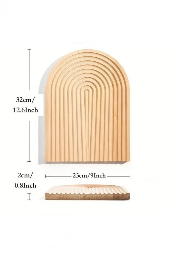 Bohem Oval Bambu Kahve ve Dekoratif Sunum Tepsisi 32 cm - 3