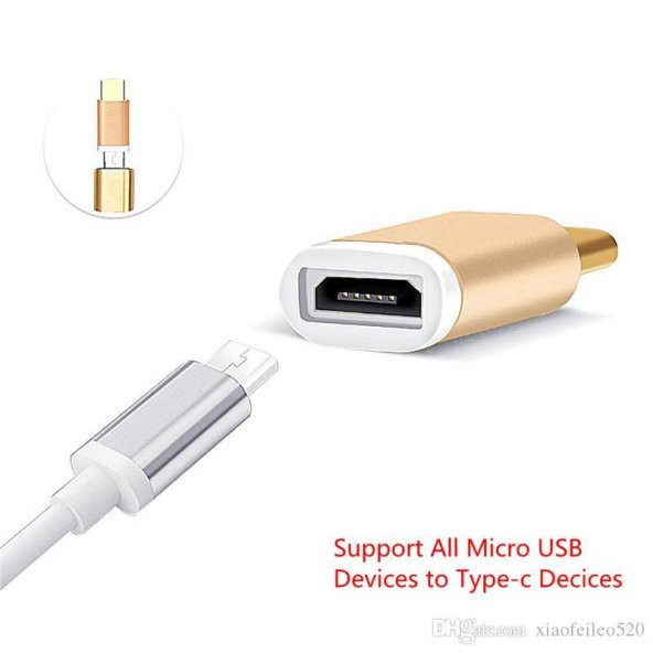 Type-C Erkek - Micro USB Dişi Şarj Kablosu Çevirici - Gri - 2
