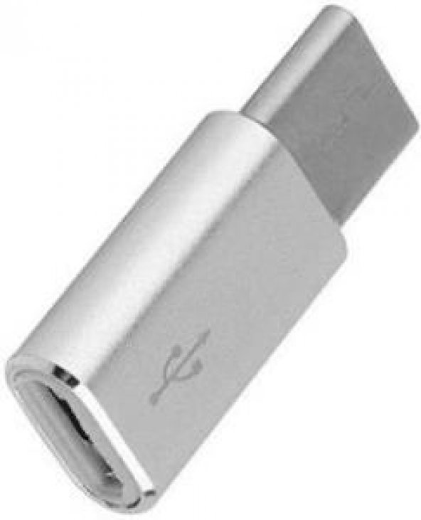 USB Type-C Erkek - Apple Lightning Dişi Çevirici - Gri