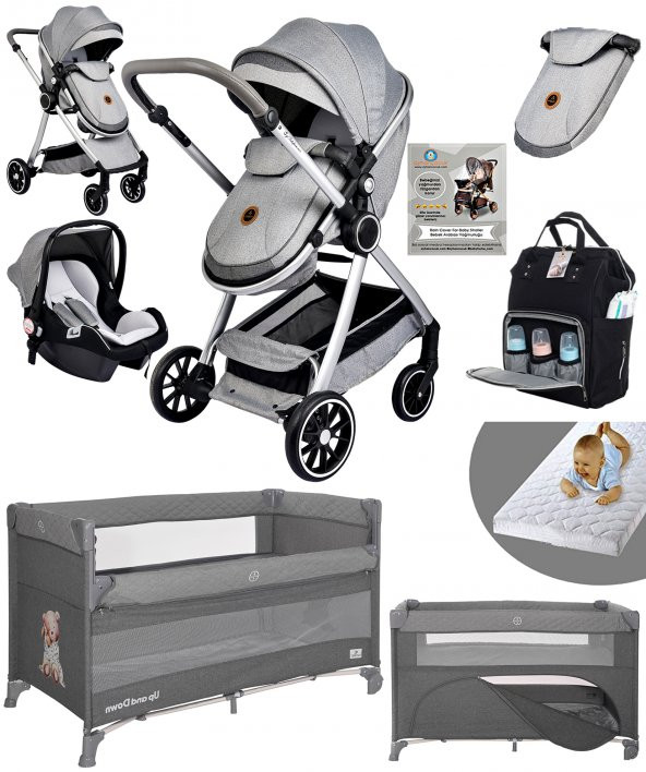 Baby Home Yeni Doğan Set Paketi 990 Travel Sistem Bebek Arabası Lorelli Anne Yanı Oyun Parkı Yatak Beşik