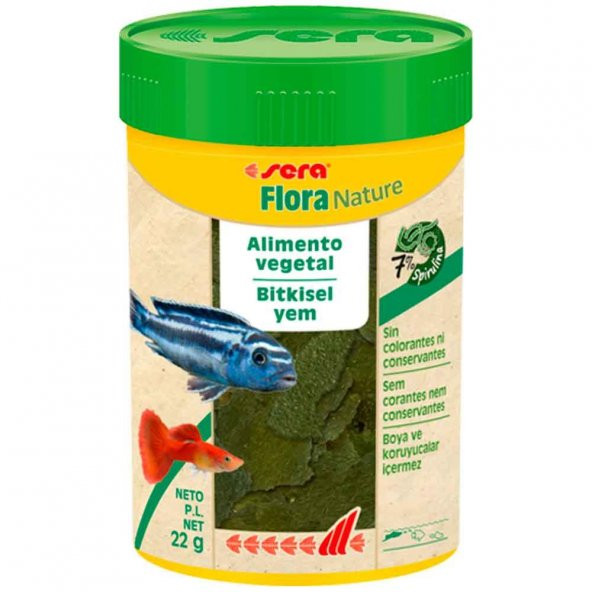 Sera Flora Nature Bitkisel Pul Balık Yemi 100 ml