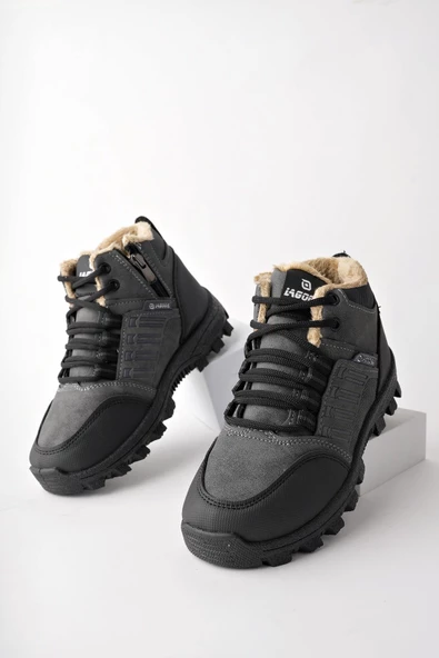 Muggo JOHANNA Garantili Bağcıklı İçi Kürklü Fermuarlı Unisex Outdoor Kışlık Bot - 6