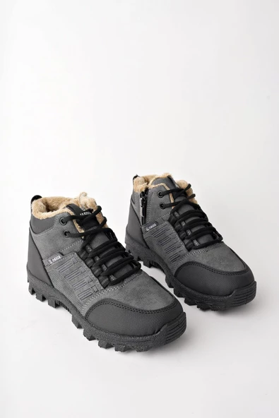 Muggo JOHANNA Garantili Bağcıklı İçi Kürklü Fermuarlı Unisex Outdoor Kışlık Bot - 7