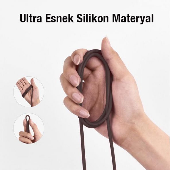 Polham HC Series 1MT 27W Type-C to iPhone Lightning Silikon Süper Hızlı Şarj ve Data Kablosu, Akım ve Isı Korumalı Kopmaz Kablo - 4