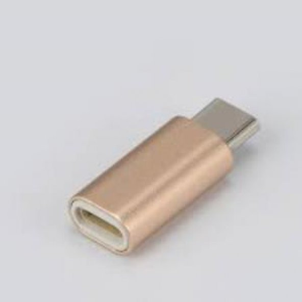 USB Type-C Erkek - Apple Lightning Dişi Çevirici - Altın