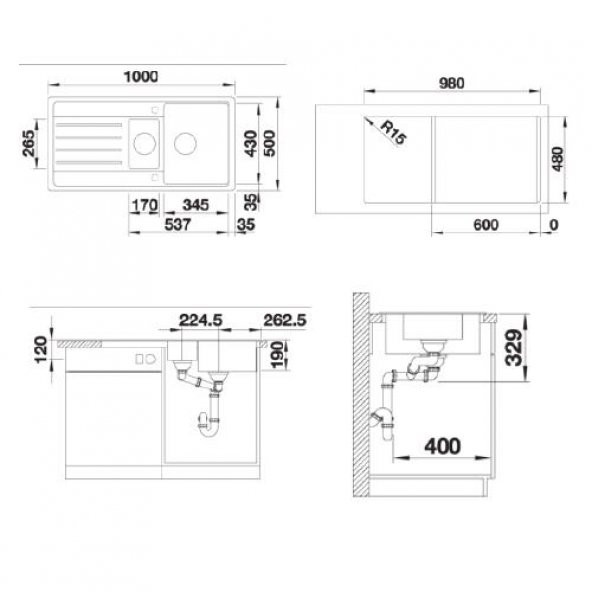 Blanco Legra 6S - Beyaz Evye - Granit Eviye - Resim 2