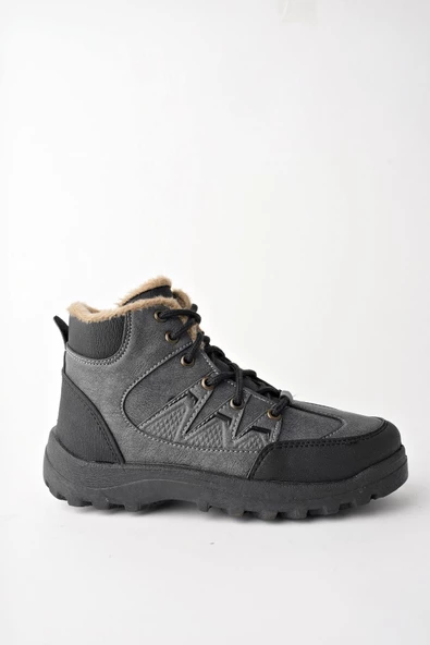 Muggo Toni Garantili Bağcıklı İçi Kürklü Fermuarlı Unisex Outdoor Kışlık Bot - Resim 6