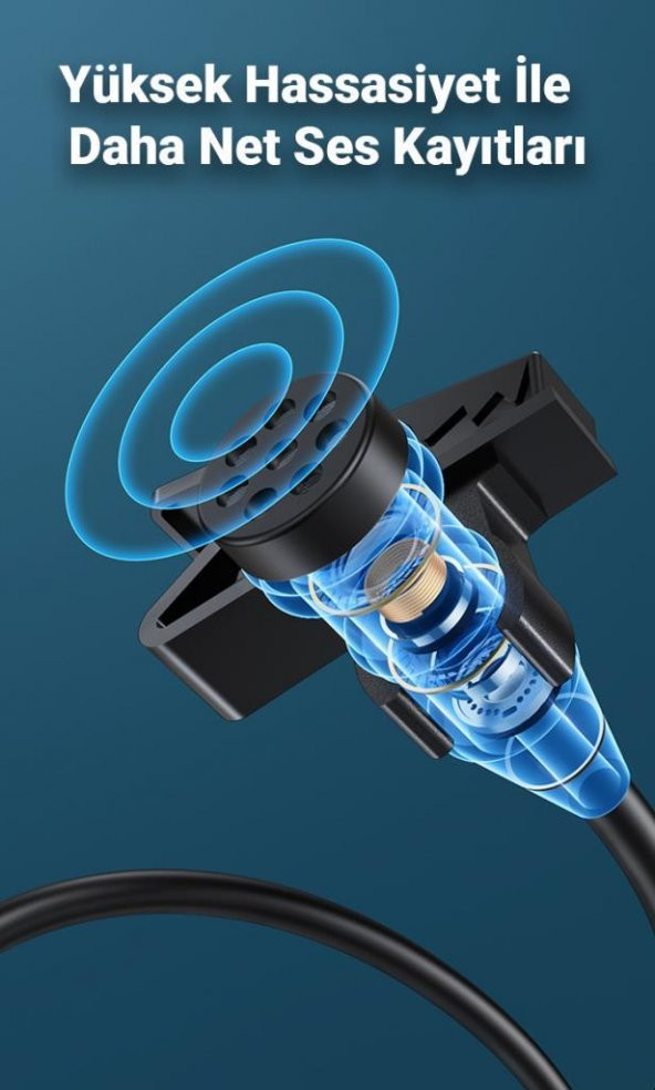Polham HC Series 2 Metre iPhone Lightning Kablolu Profesyonel Yayıncı Yaka Mikrofonu, Canlı Yayın, Ses Kayıt Mikrofonu - 2
