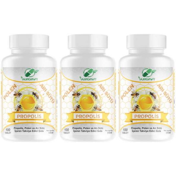 Yurdavit Propolis Polen Arı Sütü 575 Mg 3x100 Tablet