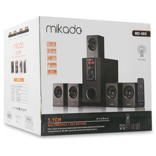 Mikado MD-505 Usb SD Kart FM Bluetooth 5.1 Ses Sistemleri - 4