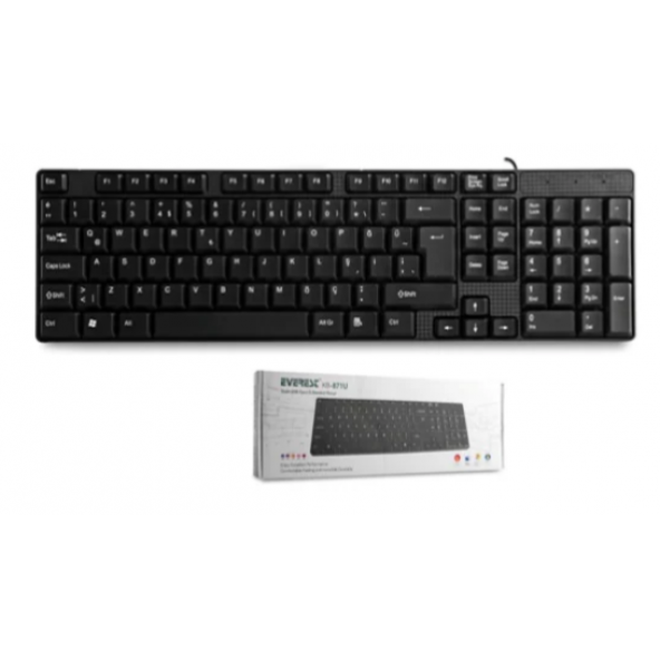 Everest KB-871U Usb Kablolu Standart Q Klavye - 3