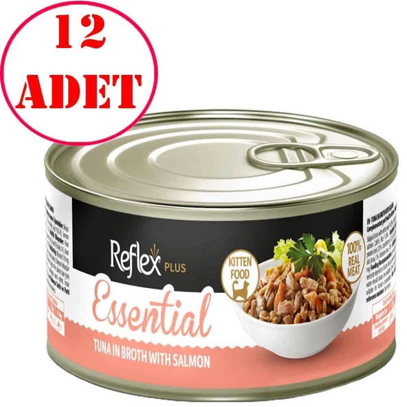 Reflex Plus Essential Kitten Somonlu Yavru Kedi Konservesi 70 Gr 12 AD ürün görseli 1
