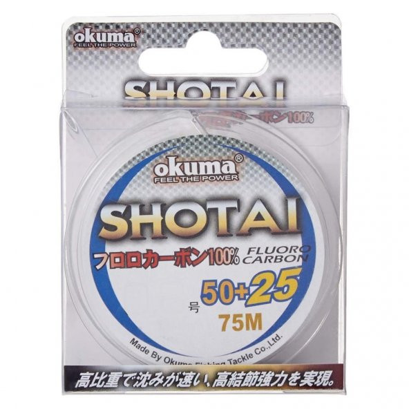 Okuma Shotai 100 Fluorocarbon Olta Misinası 75m 0,370mm - 2