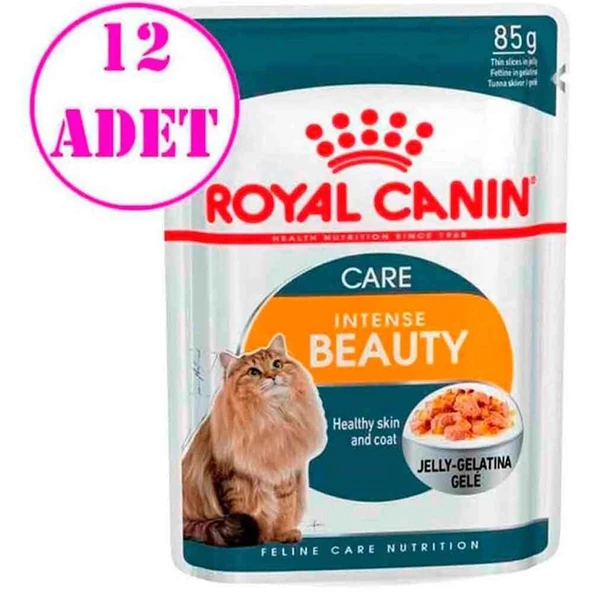 Royal Canin Intense Beauty Jelly 85 gr 12 ADET - Resim 2