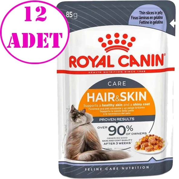 Royal Canin Intense Beauty Jelly 85 gr 12 ADET