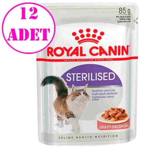 Royal Canin Sterilised gravy Yaş Kedi Maması 85 Gr 12 Adet