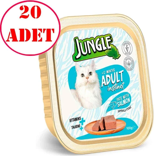 Jungle Kedi Yaş Mama Balıklı Ezme 100 Gr 20 AD ürün görseli 1