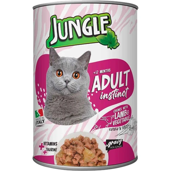 Jungle Kuzuetli Sebzeli Kedi Konservesi 415 gr ürün görseli 1