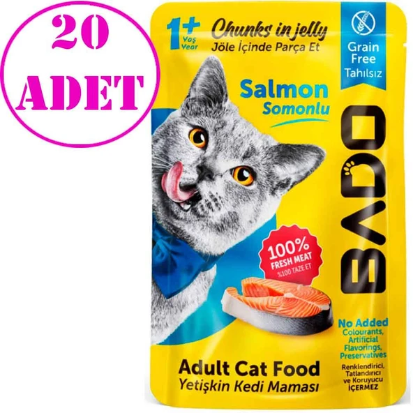 Bado Somonlu Kedi Yaş Maması 85 Gr 20 AD