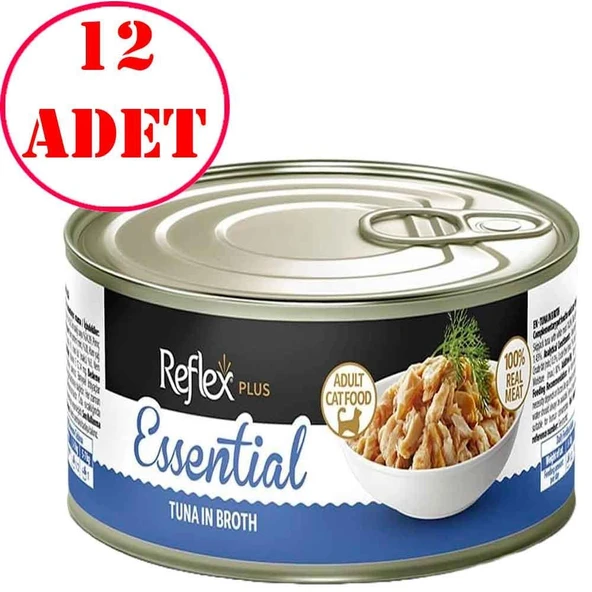 Reflex Plus Essential Atlantik Ton Balıklı Yetişkin Kedi Konservesi 70 Gr 12 AD ürün görseli 1