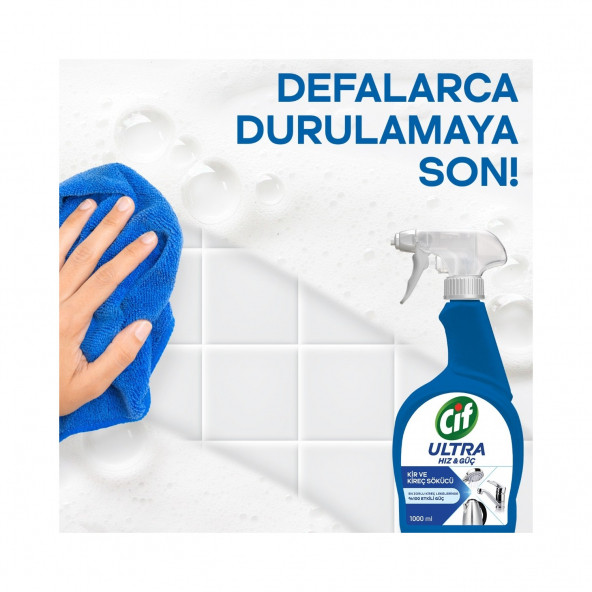 Cif Ultra Hız Güç Kireç Sökücü Sprey Leke ve Kir Çıkarıcı 1000 Ml x 3 Adet - 5