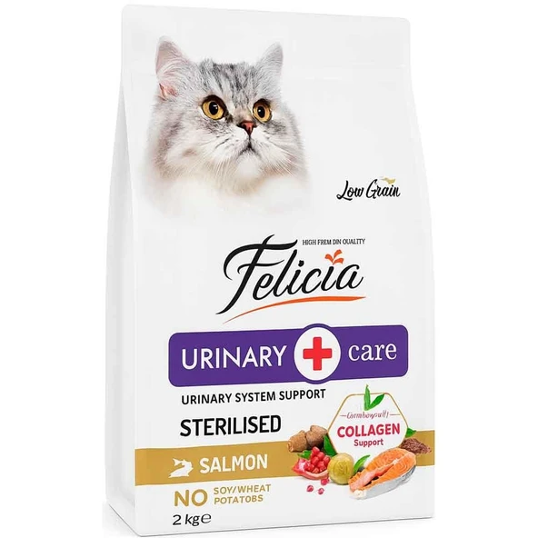 Felicia Sterilised Somonlu Kedi Maması Az Tahıllı 2 kg ürün görseli