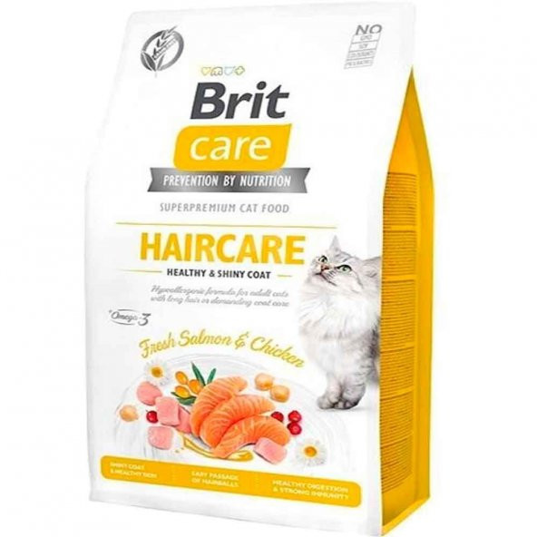 Brit Care Haircare Deri ve Tüy Sağlığı için Tahılsız Yetişkin Kedi Maması 7 kg