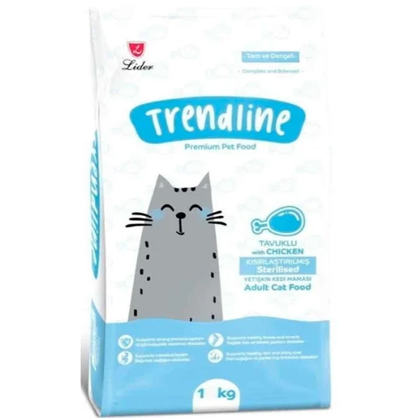 Trendline Kısırlaştırılmış Tavuklu Kedi Maması 1 Kg