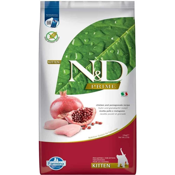 N D Tahılsız Tavuk Nar Kitten 10 Kg
