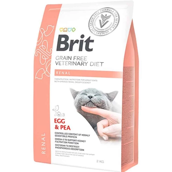 Brit Veterinary Diet Renal Böbrek Yetmezliği olan Kediler için Tahılsız Kedi Maması 2 kg