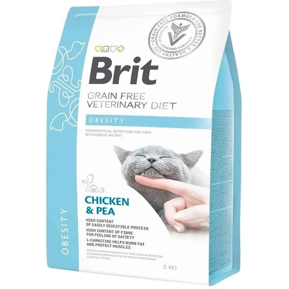 Brit Veterinary Diet Obesity Kilo Kontrolü için Tahılsız Kedi Maması 2 Kg
