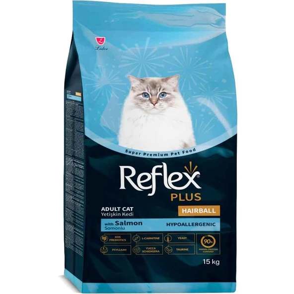 Reflex Plus Hairball Somonlu Yetişkin Kedi Maması 15 kg ürün görseli 1
