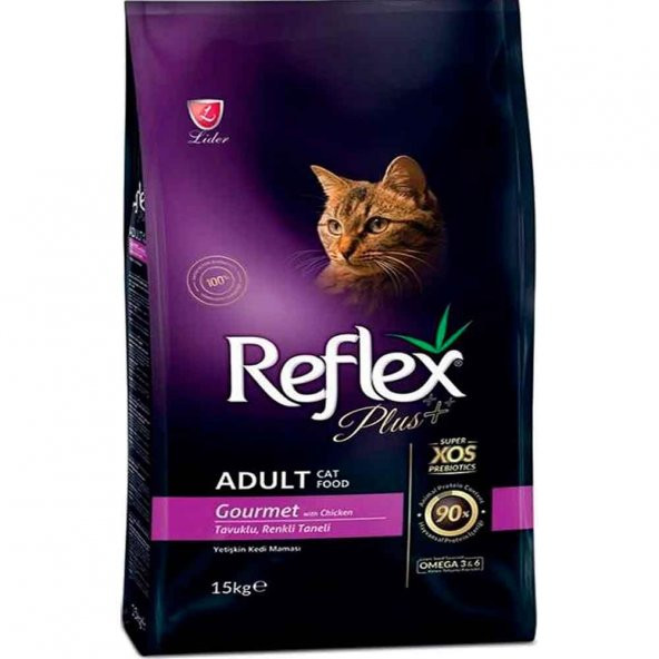 Reflex Plus Tavuklu Renkli Taneli Kedi Maması 15 Kg