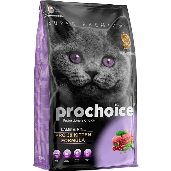 Prochoice PRO 38 Kuzu Pirinç Yavru Kedi Maması 15 kg