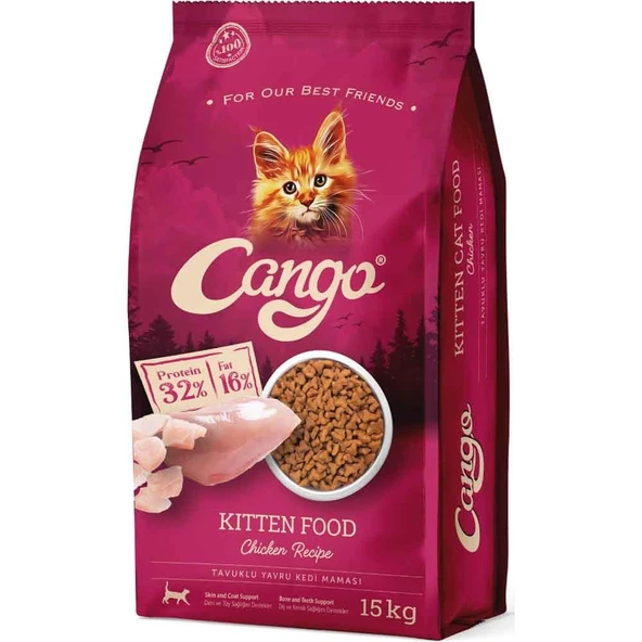 Cango Tavuklu Yavru Kedi Maması 15 Kg