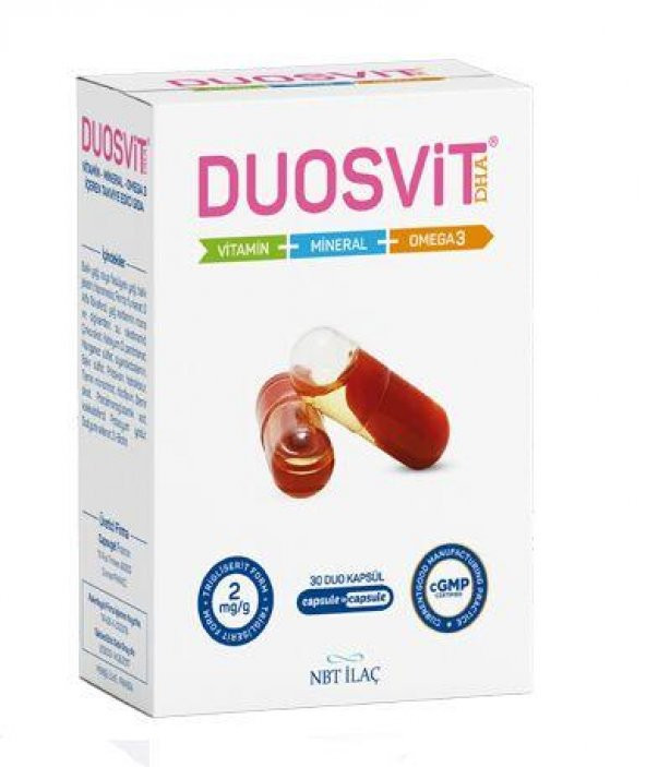 NBT Life Duosvit DHA 30 Kapsül (Vitamin-Mineral-Omega3)