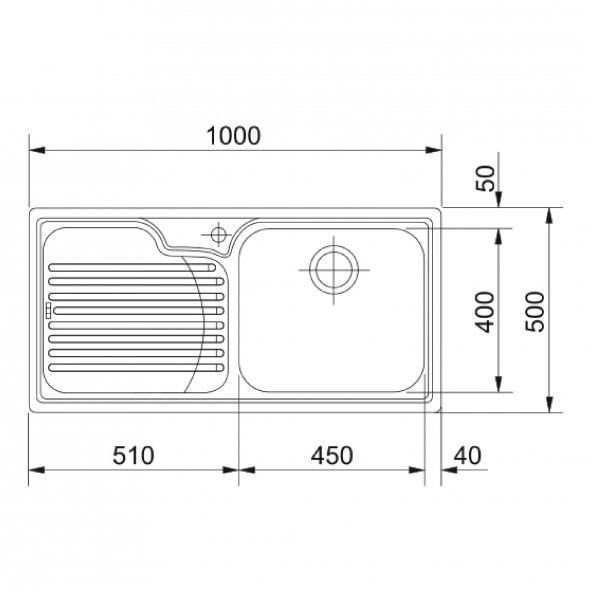 Franke Galassia GAX 611-100 Inox Sol Damlalıklı Eviye - 2