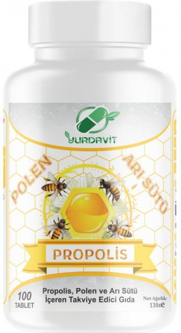 Yurdavit Polen Arı Sütü Propolis 575 Mg 100 Tablet